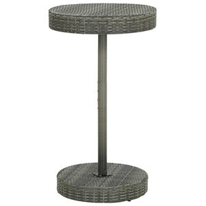 vidaXL Tavolo da Giardino Grigio 60,5x106 cm in Polyrattan
