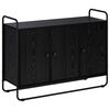 vidaXL Credenza Rovere Nero 102 x 35 x 75 cm Legno ingegnerizzato