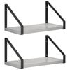 vidaXL Scaffali da parete 2 pz Grigio Cemento 30 x 16 x 15,5 cm