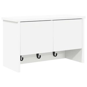 vidaXL Appendiabiti a muro Bianco 50 x 20 x 30 cm Legno multistrato