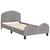 vidaXL Struttura letto bambini con testata Grigio chiaro 90 x 200 cm
