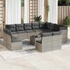 vidaXL Set Divani Giardino 13 pz con Cuscini Grigio Chiaro Polyrattan