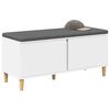 vidaXL Panca per ingresso con cuscino Bianco 100 x 38 x 46 cm