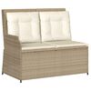 vidaXL Set Divani da Giardino 5 pz con Cuscini in Polyrattan Beige
