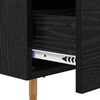 vidaXL Armadio da Notte con cassetto Rovere Nero 40 x 35 x 47,5 cm
