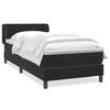 vidaXL Giroletto a Molle con Materasso Nero 90x210 cm in Velluto