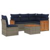 vidaXL Set Divani da Giardino 6 pz con Cuscini Grigio in Polyrattan