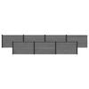 vidaXL Pannello di Recinzione 7 pcs WPC e Alluminio Grigio
