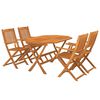 vidaXL Set da Pranzo da Giardino 5 pz in Legno Massello di Acacia