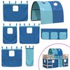 vidaXL Letto a Soppalco con Tunnel Bambini Blu 80x200cm Massello Pino