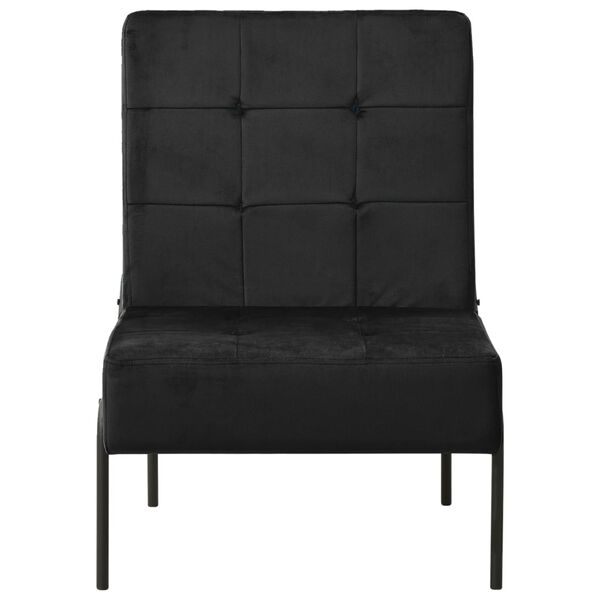 vidaXL Poltrona Relax 65x79x87 cm Nera in Velluto
