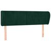 vidaXL Testiera ad Orecchio Verde Scuro 147x23x78/88 cm in Velluto