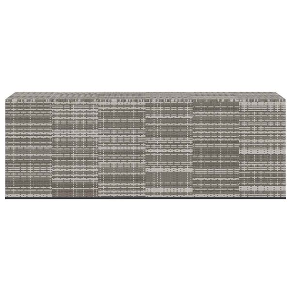 vidaXL Contenitore da Giardino in Rattan PE 291x100,5x104 cm Grigio