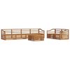 vidaXL Set di divani da esterno 7 pz Naturale Legno di Acacia Massello