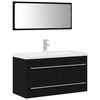 vidaXL Armadio per Lavabo da Bagno con cassetto 3 pcs Rovere Nero