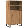 vidaXL Credenza Rovere Artigianale 60x36x110 cm in Legno Multistrato