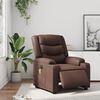 vidaXL Poltrona Massaggiante Elettrica Marrone in Similpelle