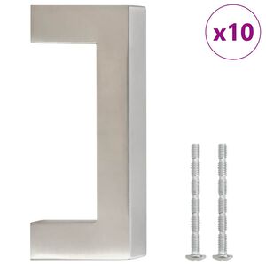 vidaXL Maniglie per Mobili 10pz Argento 64mm in Acciaio Inox