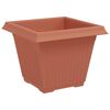vidaXL Vaso quadrato per fiori 24 pcs Rosso Mattone 38 x 38 x 30 cm