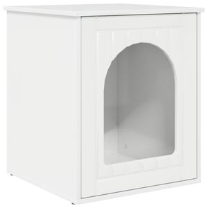 vidaXL Casa per Gatti Bianco Lucido 53 x 52 x 62 cm Legno multistrato