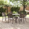vidaXL Set da Pranzo per Giardino 7 pcs Bronzo 90 x 90 x 75 cm