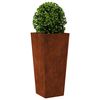 vidaXL Fioriere da Giardino 2 pz 35x35x75 cm in Acciaio Corten