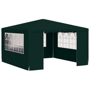 vidaXL Gazebo Professionale con Pareti 4x4 m Verde 90 g/m&sup2;