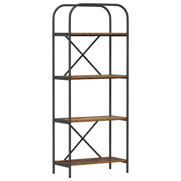 vidaXL Libreria Legno vecchio 60 x 30 x 146 cm Legno multistrato