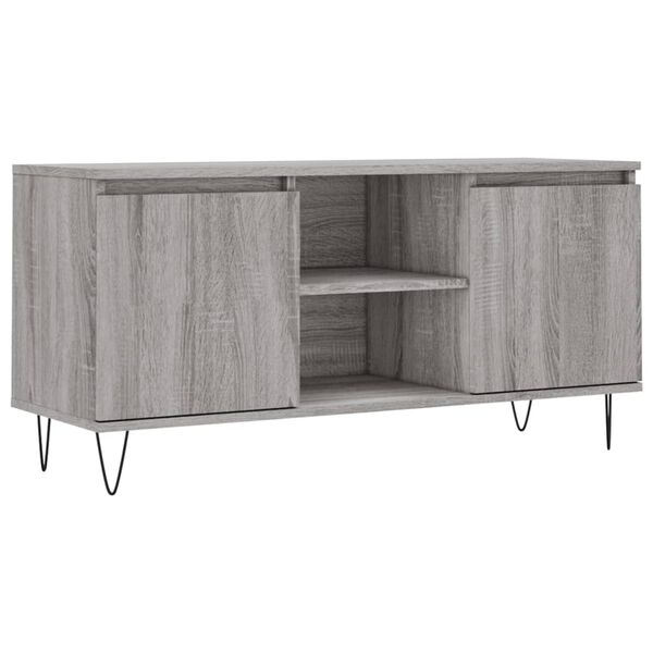 vidaXL Mobile Porta TV Grigio Sonoma 104x35x50 cm in Legno Multistrato