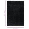 vidaXL Tappeto Shaggy a Pelo Lungo Nero 160x230 cm 50 mm