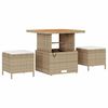 vidaXL Set Divano da Giardino 11 pcs Beige e Crema polyrattan