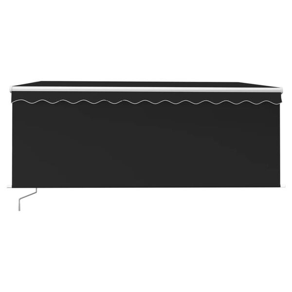 vidaXL Tenda da Sole Retrattile Manuale con Parasole 3x2,5 m Antracite