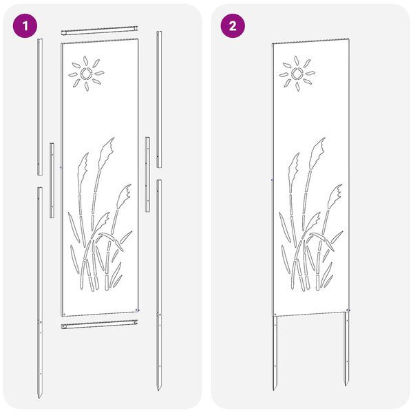 vidaXL Schermo per privacy in giardino Traforo Antracite 32 x 140 cm
