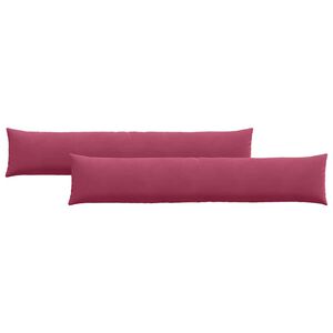 vidaXL Cuscini da Divano 2 pcs Rosso Vino 200 x 40 cm Tessuto in Cords
