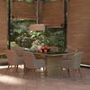 vidaXL Set da Pranzo da Giardino 7 pz in Polyrattan Marrone