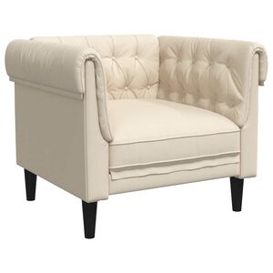 vidaXL Poltrona Chesterfield in Lino
