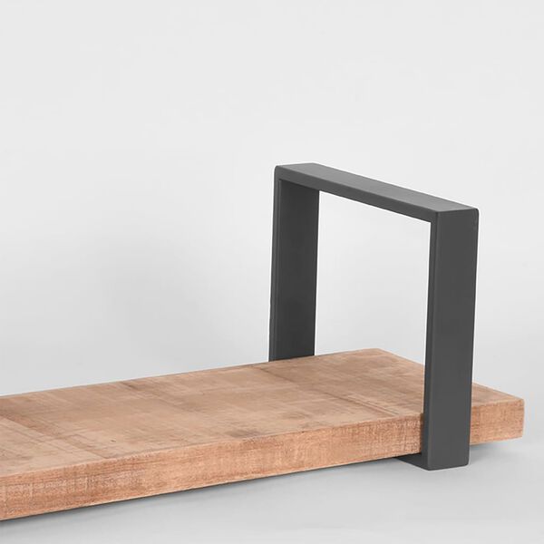 LABEL51 Mensola a Muro Slam 120x23x20 cm XXL in Legno/Acciaio Brunito