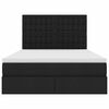 vidaXL Letto con contenitore e materasso Nero 140 x 190 cm Poliestere
