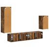 vidaXL Set mobile TV 4 pcs Rovere fum&eacute; Legno multistrato
