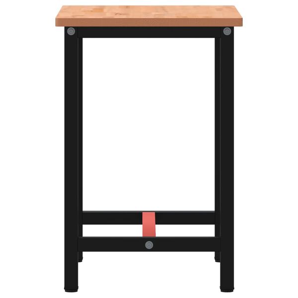 vidaXL Banco da Lavoro 80x55x81,5 cm Legno Massello Faggio e Metallo