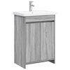 vidaXL Set di mobili per il bagno Sonoma grigio 81 x 40 x 84,5 cm