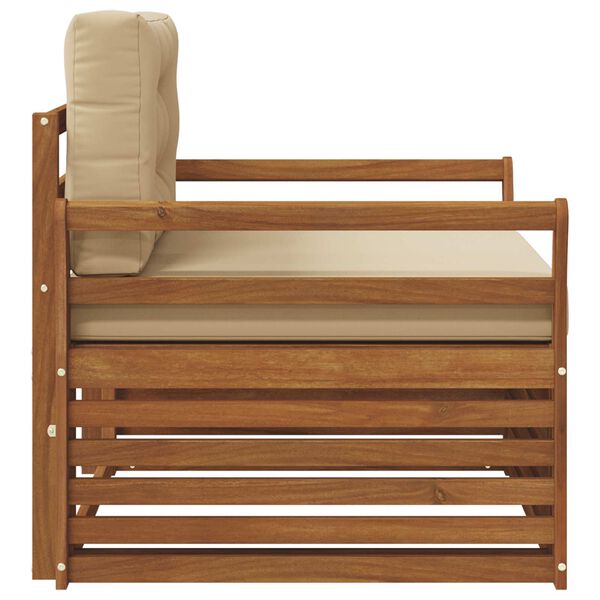 vidaXL Set di divani da esterno Legno di Acacia Massello e Poliestere