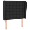 vidaXL Testiera ad Orecchio Nera 103x23x118/128 cm in Similpelle