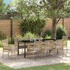vidaXL Set da Pranzo per Giardino con cuscino 9 pcs Beige polyrattan