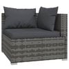 vidaXL Set Divani da Giardino 13 pz con Cuscini in Polyrattan Grigio