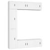 vidaXL Set di Mobili Porta TV 7 pz Bianco in Legno Multistrato