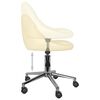 vidaXL Sedia da Pranzo Girevole Crema in Similpelle