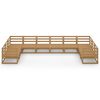 vidaXL Set Divani da Giardino 10 pz in Legno Massello di Pino