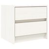vidaXL Comodino Bianco 40x31x35,5 cm in Legno Massello di Pino