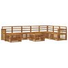 vidaXL Set di divani da esterno 7 pz Naturale Legno di Acacia Massello
